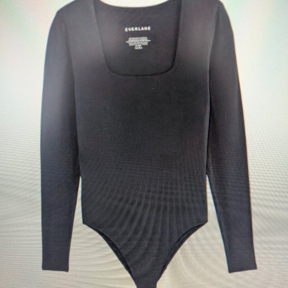 Le body à manches longues Supima® à col carré